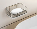 Smoke and silver double-drain soap shelf