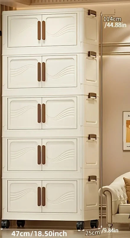 Cream storage tower with five tiers